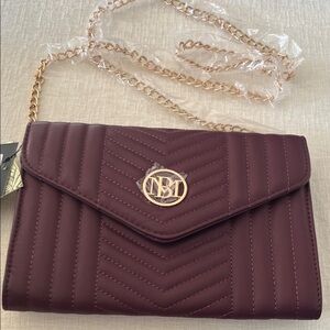 Giveaway Day 3 of 30 Badgley Mischka Plum Quilted Clutch with Gold Chain